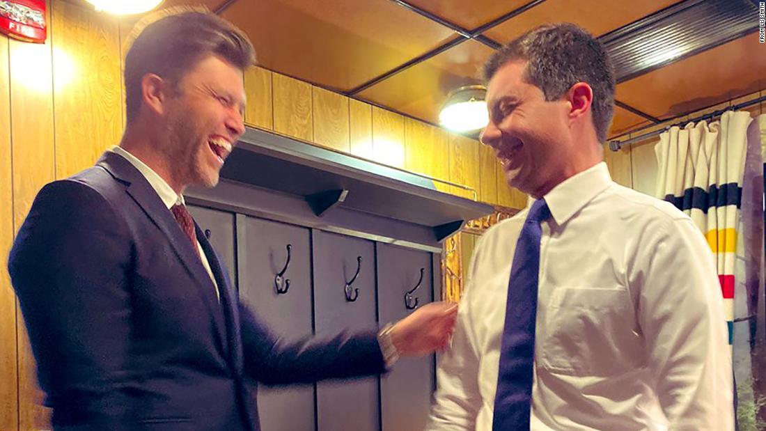 Pete Buttigieg and Colin Jost Former Harvard dormmates cross paths