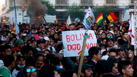 Tensions boil over in Bolivia as protesters claim presidential election was rigged