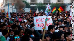 Tensions boil over in Bolivia as protesters claim presidential election was rigged