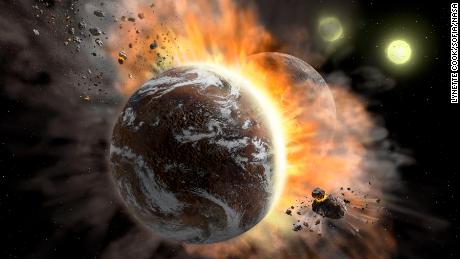 What happens when exoplanets crash into each other?