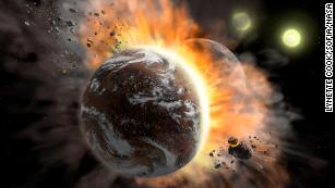 What happens when exoplanets crash into each other?