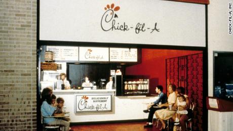 Chick-fil-A&#39;s first restaurant in Atlanta&#39;s Greenbriar Mall in the late 1960s.