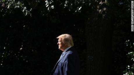 U.S. President Donald Trump walks toward Marine One while departing for Pittsburgh to speak at the annual Shale Insight Conference, on October 23.