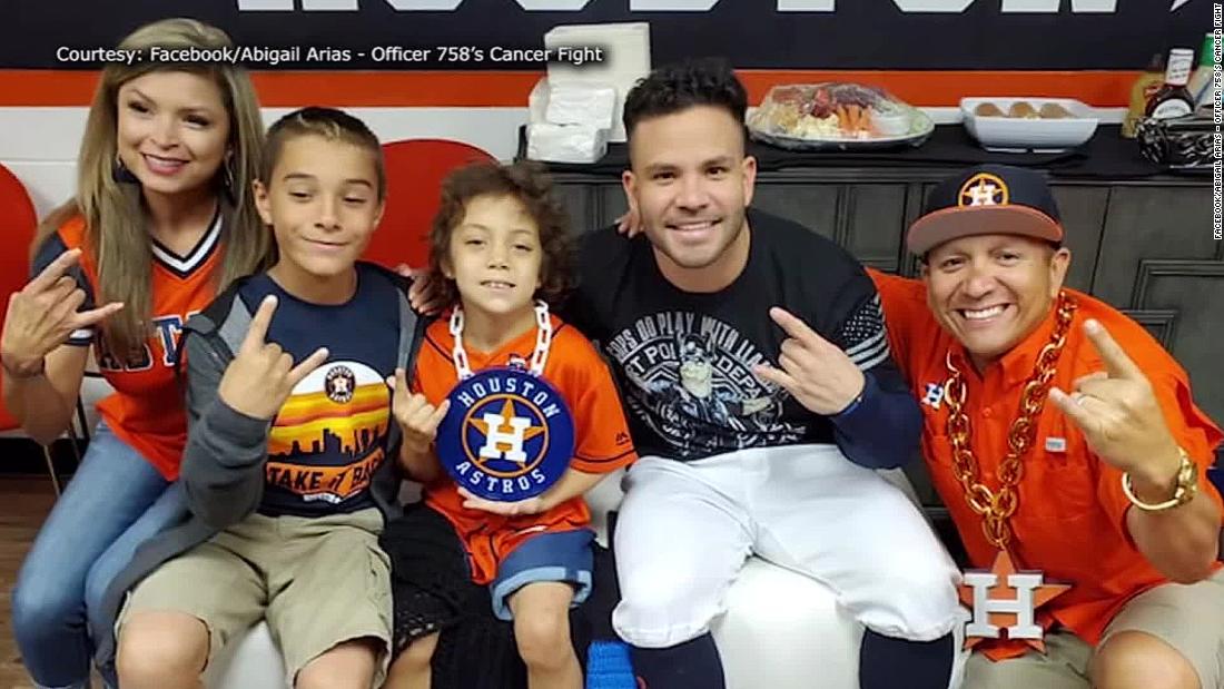 4-year-old cancer survivor wins fans' hearts with his Astros sign