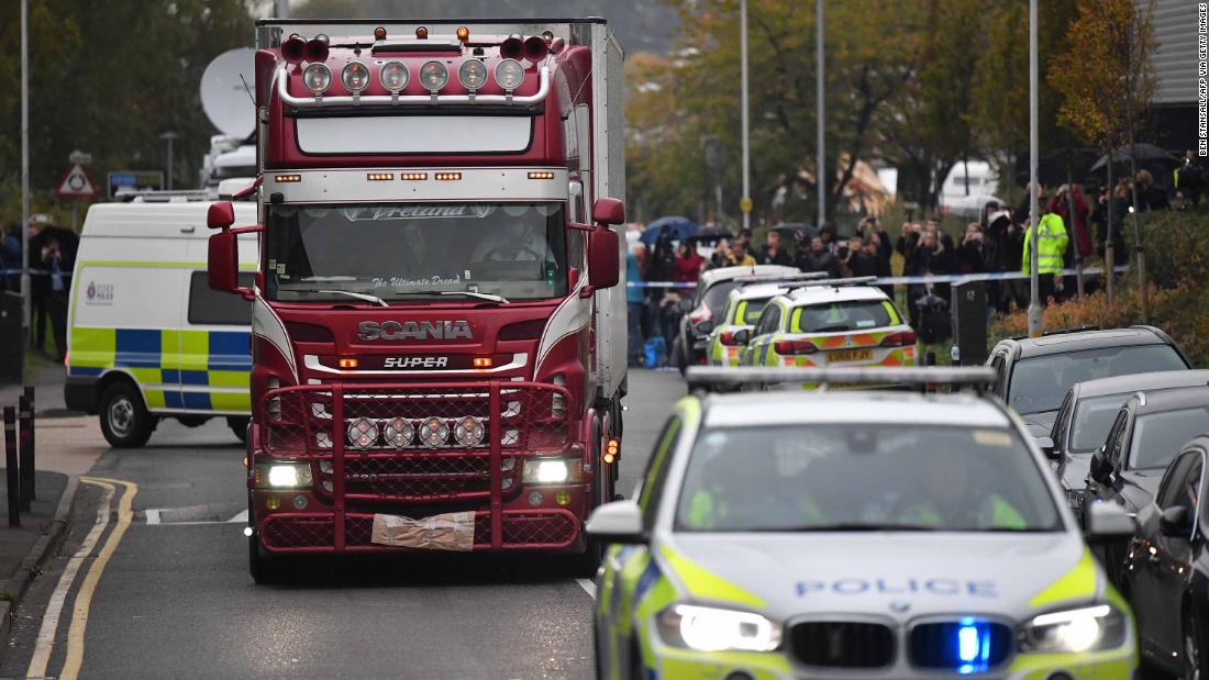 Britain tries to identify 39 bodies found in truck