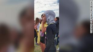 A high school athlete ran her personal best but was disqualified for her hijab