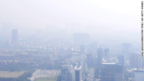 Smog in Noida, India on October 23, 2019.