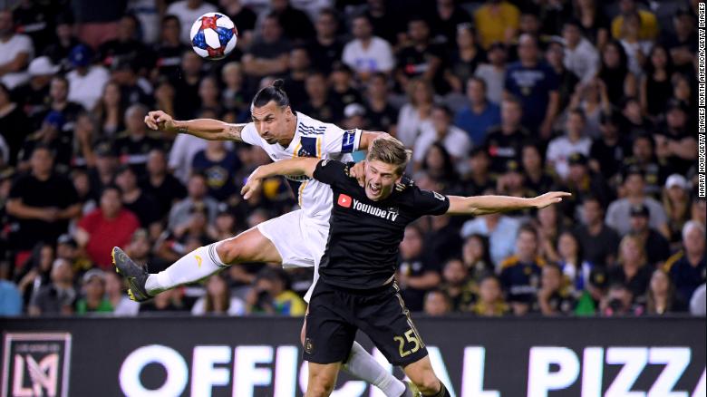 Ibrahimovic (in white) admitted this could be his last match in the MLS. The striker is out of contract with the LA Galaxy, following the team&#39;s season-ending loss to LAFC. 