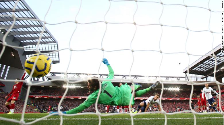 Harry Kane scored inside the first minute at Anfield. 