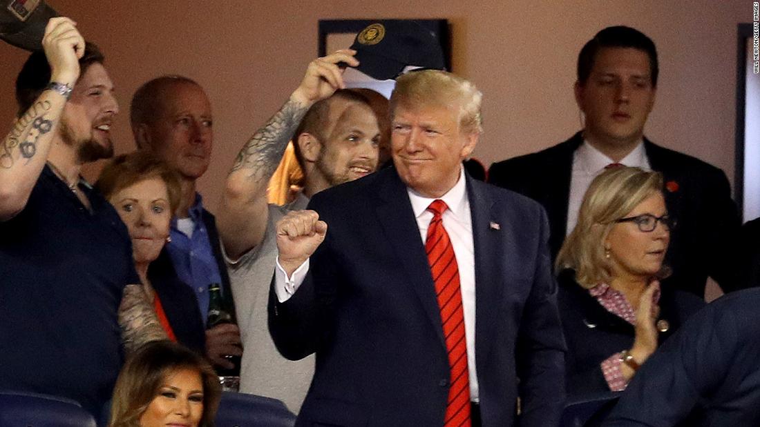 At World Series, fans boo Trump, chant 'Lock him up!