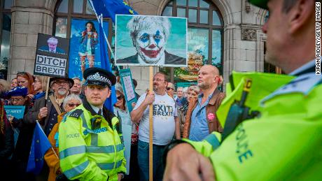 Protesters demonstrate against Brexit in London on October 19.