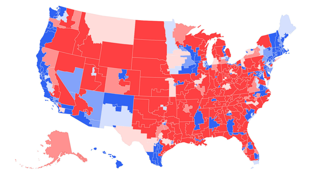 A Glimmer Of Hope For Democrats In The 2022 Midterms CNNPolitics   191029193913 National Results Map 2018 House Screengrab New Super 169 