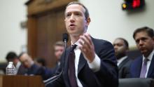 Facebook CEO Mark Zuckerberg testifies before Congress in October.