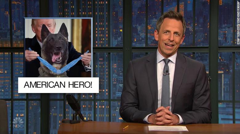 Seth Meyers Roasts Trump For His Dog Tweet Cnn Video