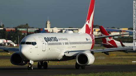 A Boeing Co. 737-800 aircraft operated by Qantas at Sydney Airport.
