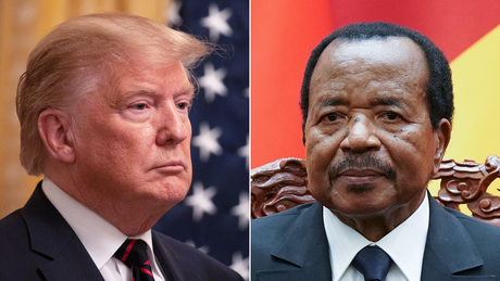 US President Donald Trump and Cameroon President Paul Biya