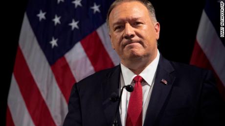 Secretary of State Mike Pompeo speaks during the Herman Kahn Award Gala, Wednesday, October 30 in New York.