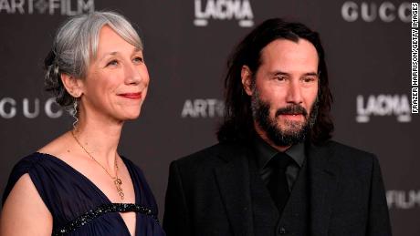 Alexandra Grant and Keanu Reeves attend the LACMA 2019 Art + Film Gala on Saturday.
