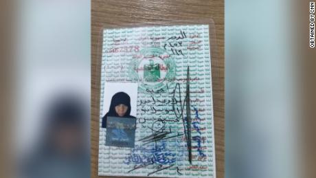 A senior Turkish official shared an image of Rasmiya Awad&#39;s identity card with CNN.