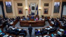 RICHMOND, VA - FEBRUARY 07: A view inside the House of Delegates chamber as Virginia Speaker of the House Kirk Cox presides over a session at the Virginia State Capitol, February 7, 2019 in Richmond, Virginia. Virginia state politics are in a state of upheaval, with Governor Ralph Northam and State Attorney General Mark Herring both admitting to past uses of blackface and Lt. Governor Justin Fairfax accused of sexual misconduct. (Photo by Drew Angerer/Getty Images)