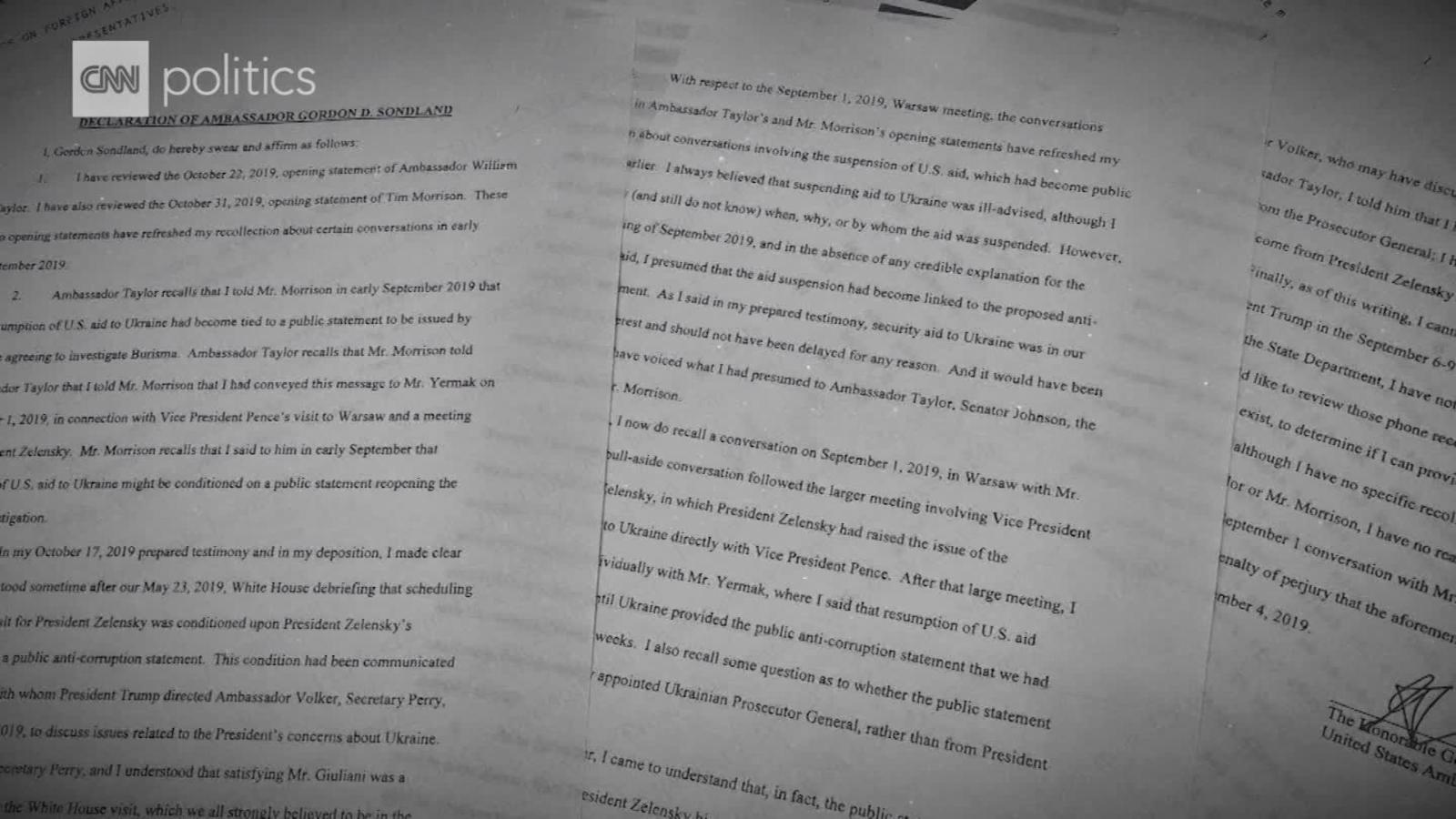 Key takeaways from the impeachment inquiry transcripts