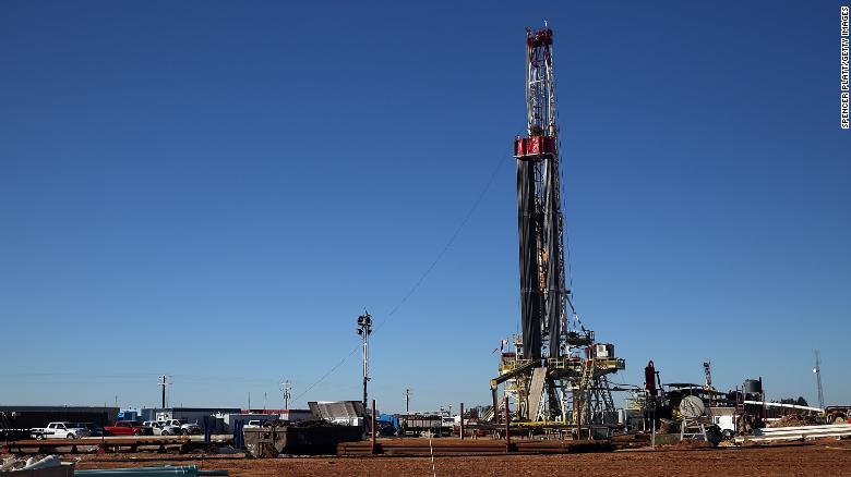 A fracking site in the oil town of Midland, Texas.