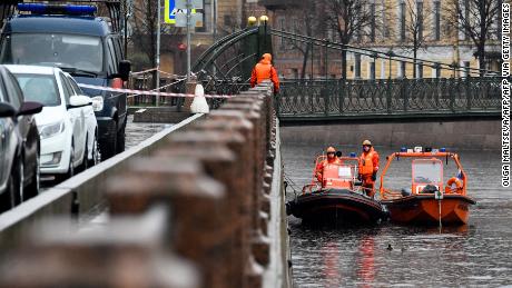 Sokolov was arrested after being pulled out of the Moika River in St. Petersburg.