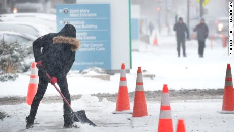 Chicago is digging out after snowfall Monday.