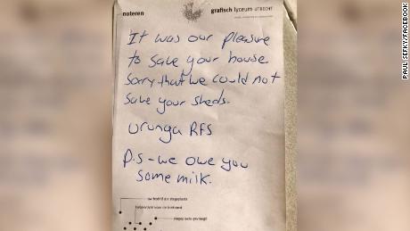 The Urunga Rural Fire Service drank Paul Sekfy&#39;s milk but saved his house.