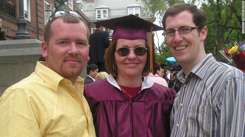 Peggy Liliis and her sons, Christian and Liam. Peggy was 56-years-old when she contracted C. diff.