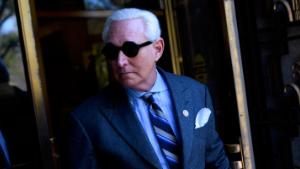 Trump associate Roger Stone departs for lunch during his trial on November 13, 2019 in Washington, DC. 