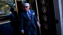 Trump associate Roger Stone departs for lunch during his trial on November 13, 2019 in Washington, DC. 