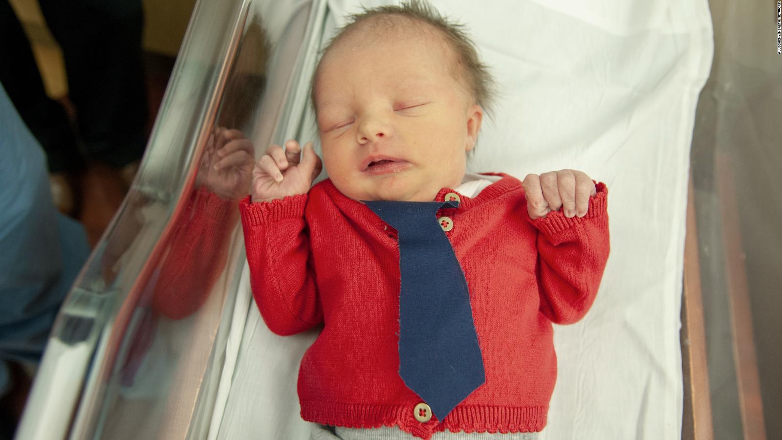 infant red cardigan