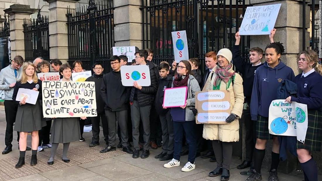School children take over Ireland's parliament for climate crisis debate - CNN