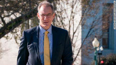 WASHINGTON, DC - NOVEMBER 16: Mark Sandy, a senior career official at the Office of Management and Budget, arrives to the US Capitol for a closed door deposition with lawmakers regarding whether President Donald Trump ordered a hold on military assistance to Ukraine on November 16, 2019 in Washington, DC. (Photo by Sarah Silbiger/Getty Images)