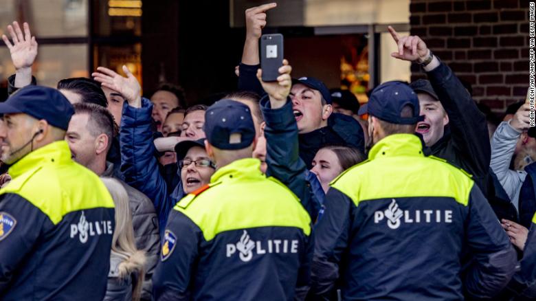 Pro &#39;Zwarte Piet&#39; protesters in Den Bosch on Sunday.