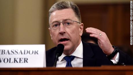 Former US Special Envoy for Ukraine, Kurt Volker, testifies during the House Intelligence Committee hearing.