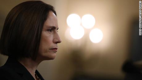 WASHINGTON, DC - NOVEMBER 21: Fiona Hill, the National Security Council's former senior director for Europe and Russia waits to testify before the House Intelligence Committee in the Longworth House Office Building on Capitol Hill November 21, 2019 in Washington, DC. The committee heard testimony during the fifth day of open hearings in the impeachment inquiry against U.S. President Donald Trump, whom House Democrats say held back U.S. military aid for Ukraine while demanding it investigate his political rivals.  (Photo by Drew Angerer/Getty Images)