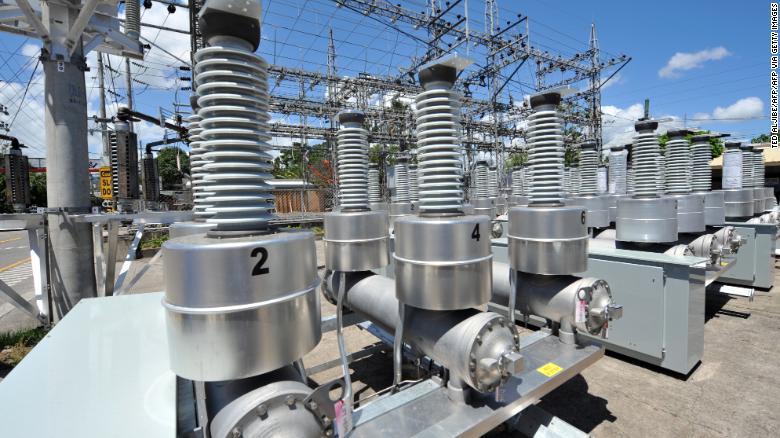 Electric transformers seen at a power station in Cebu City, central Philippines on March 1, 2010.