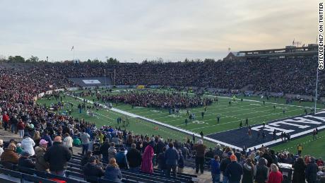 The student protest delayed the 136th edition of the Harvard-Yale game on Saturday.