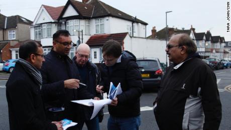 Conservative canvass the west London constituency of Harrow East in November 2019.  