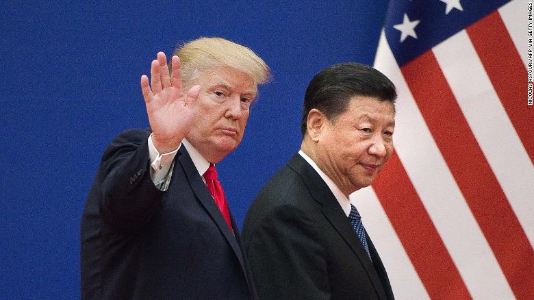 US President Donald Trump and Chinese President Xi Jinping in Beijing on November 9, 2017.