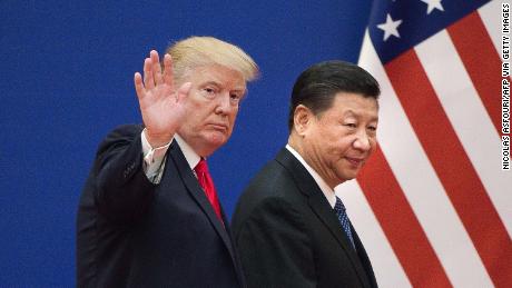 El presidente de Estados Unidos, Donald Trump, y el presidente de China, Xi Jinping, en Beijing el 9 de noviembre de 2017.