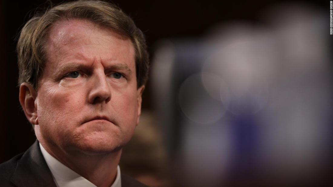 Apple informed former White House counsel Don McGahn and wife that their records were sought by DOJ in 2018