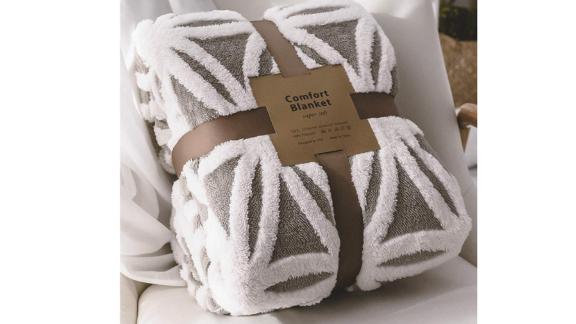 Sherpa Fleece Throw Blanket