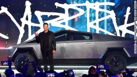 Elon Musk reveals the Cybertruck.