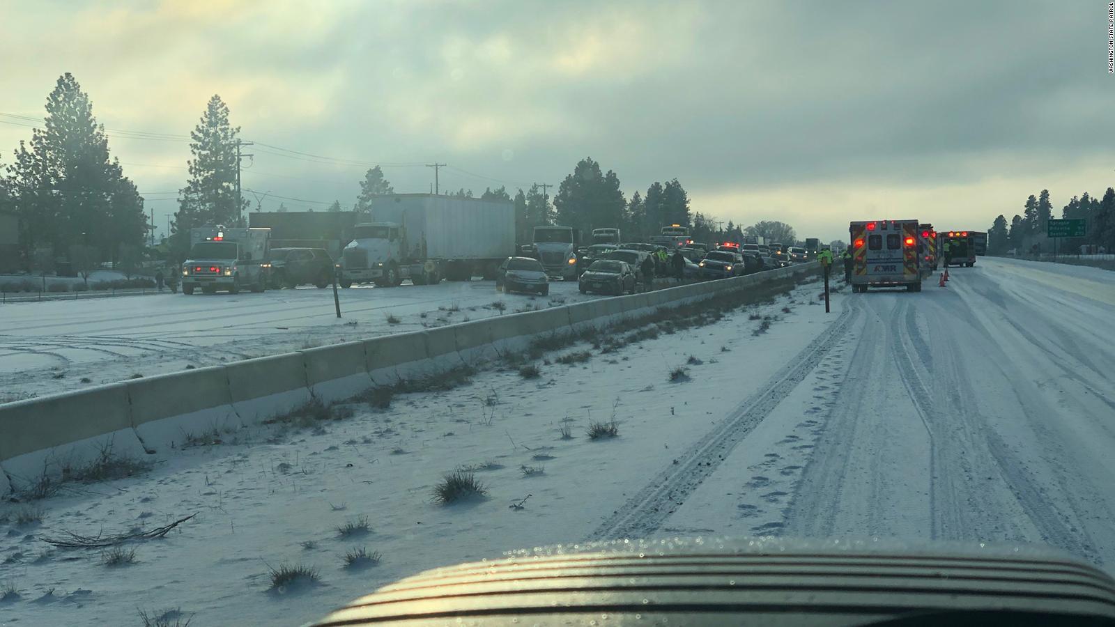 Over 60 cars pile up in Spokane crash after snowstorm CNN