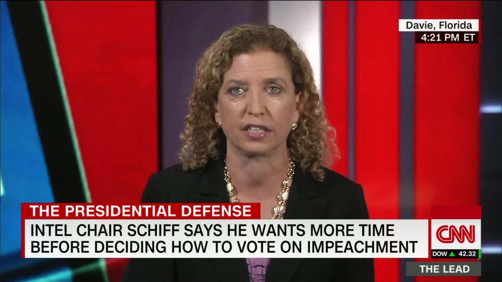 Dem Rep Wasserman Schultz Slams Pompeo As A Trump Lackey Cnn Video