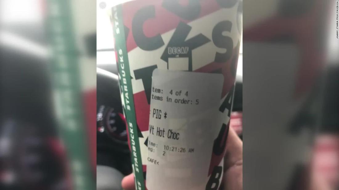 Starbucks has fired employee who gave Oklahoma officer order with 'PIG' printed on the label, company says - CNN