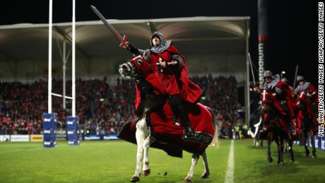 The Crusaders pre-match entertainment involved performances from knights on horses was canceled following the Christchurch attack. 